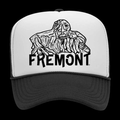 The Fremont Troll Black and White Trucker Hats