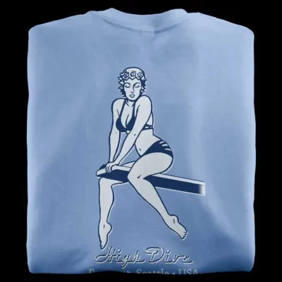 High Dive Ocean Blue T-Shirt from Seattle, Washington