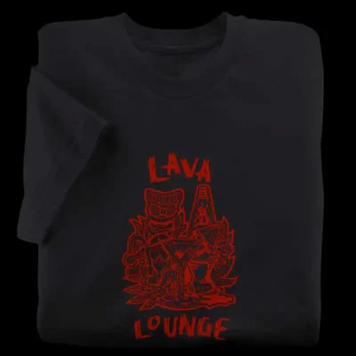 Lava Lounge Black T-Shirt from Seattle, Washington
