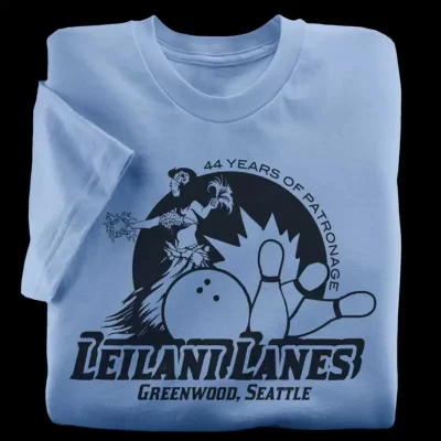 Leilani Lanes Ocean Blue T-Shirt from Seattle, Washington