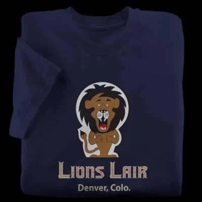 Lion's Lair Navy T-Shirt from Denver, Colorado