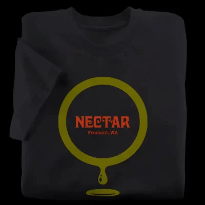 Nectar Lounge Black T-Shirt from Seattle, Washington