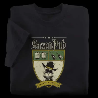 The Saxon Pub Black T-Shirt from Austin, Texas