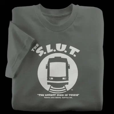 South Lake Union Streetcar Gray T-Shirt from Seattle, Washington