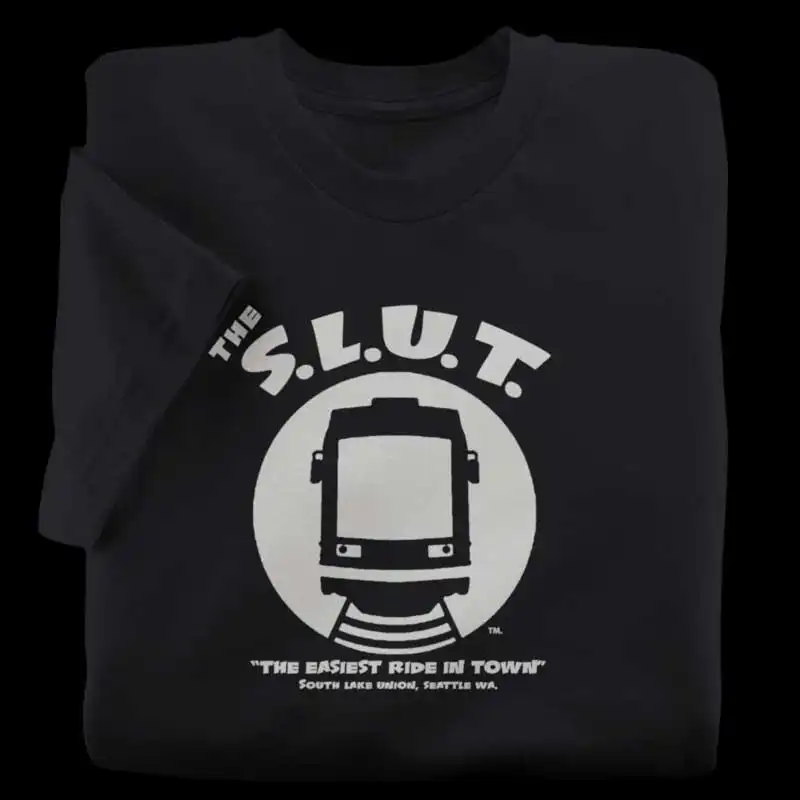 South Lake Union Streetcar Black T-Shirt from Seattle, Washington