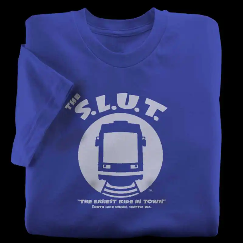 South Lake Union Streetcar Royal Blue T-Shirt from Seattle, Washington