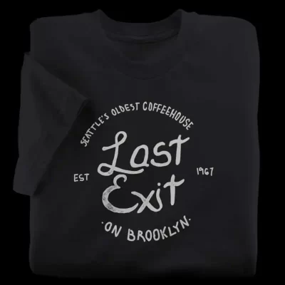 The Last Exit Black T-Shirt from Seattle, Washington