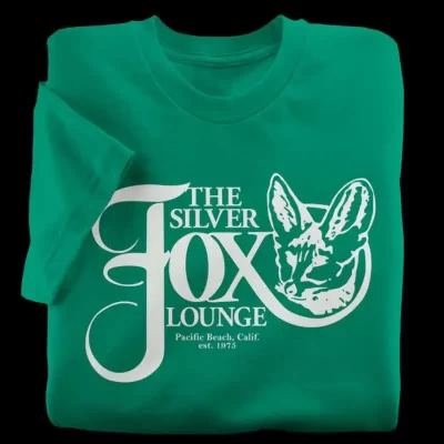 The Silver Fox Lounge Kelly Green T-Shirt from San Diego, California