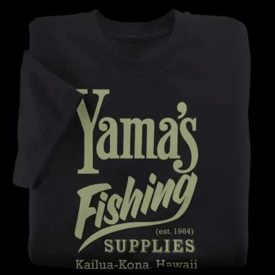 Yama's Fishing Supply Black T-Shirt from Kailua, Hawaii